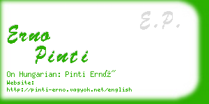 erno pinti business card